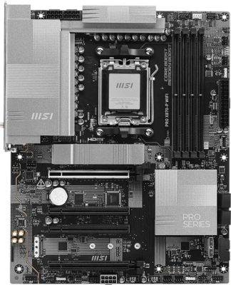 Материнская плата MSI PRO X870-P WIFI SocketAM5 AMD X870 4xDDR5 ATX AC`97 8ch(7.1) 5Gigabit RAID+HDMI
