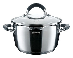 Кастрюля Rondell Flamme RDS-023 2.3л. d=18см (с крышкой) стальной