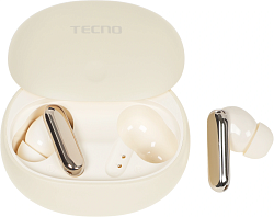 Гарнитура внутриканальные Tecno True 1 Air TU01 кремовый беспроводные bluetooth в ушной раковине (TU01 AIR CREAMY WHITE)