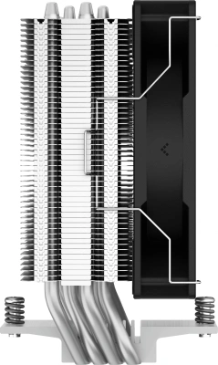 Устройство охлаждения(кулер) Deepcool AG400 Soc-AM5/AM4/1200/1700/1851 серебристый/черный 4-pin 18-31.6dB Al+Cu 220W 614gr Ret (R-AG400-BKNNMN-G-1)