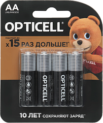 Батарея Opticell Basic LR6 AA (4шт) блистер