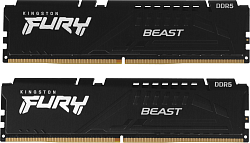 Память DDR5 2x32GB 6000MHz Kingston KF560C30BBEK2-64 Fury Beast RTL Gaming PC5-48000 CL30 DIMM 288-pin 1.4В kit single rank с радиатором Ret