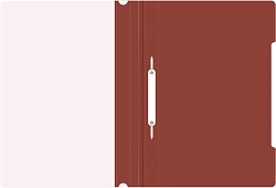 Папка-скоросшиватель Бюрократ -PS20BROWN A4 прозрач.верх.лист пластик коричневый 0.12/0.16