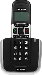 Р/Телефон Dect Decross DC1004 черный/серебристый АОН