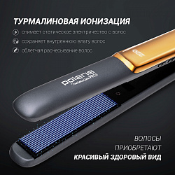 Выпрямитель Polaris PHSS 2098TTi Tourmaline PROF 36Вт черный/оранжевый макс.темп.:230С покрытие:керамико-турмалиновое (PHSS 2098TTI)