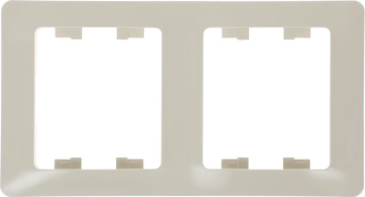 Рамка Schneider Electric Glossa GSL000206 накладная 2x вертикальный монтаж пластик бежевый