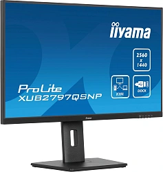 Монитор Iiyama 27" ProLite XUB2797QSNP-B1 черный IPS LED 16:9 HDMI M/M матовая HAS Piv 300cd 178гр/178гр 2560x1440 100Hz DP WQ USB 6.1кг