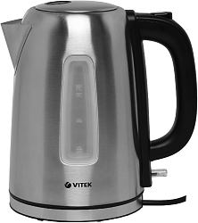 Чайник электрический Vitek VT-1137 1.7л. 2200Вт серебристый матовый корпус: металл