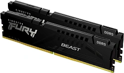 Память DDR5 2x32GB 6400MHz Kingston KF564C32BBEK2-64 Fury Beast RTL Gaming PC5-51200 CL32 DIMM 288-pin 1.4В kit single rank с радиатором Ret