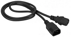 Шнур питания Lanmaster LAN-PP13/14-0.5-BK C13-С14 проводник.:3x0.75мм2 0.5м 220В черный