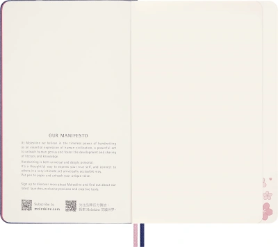 Блокнот Moleskine LIMITED EDITION SAKURA LESU08QP062 Large 130х210мм обложка текстиль 176стр. нелинованный синий 2025