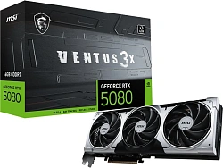 Видеокарта MSI PCI-E 5.0 RTX 5080 16G VENTUS 3X PLUS NVIDIA GeForce RTX 5080 16Gb 256bit GDDR7 2617/30000 HDMIx1 DPx3 HDCP Ret