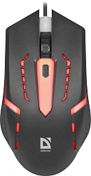 Мышь Defender Hit MB-601 черный оптическая 1200dpi USB 3but (52601)