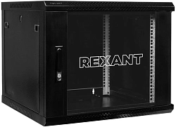 Шкаф коммутационный Rexant (04-0966-112) настенный 6U 400x542мм пер.дв.стекл серый