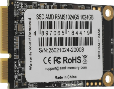 Накопитель SSD AMD SATA 1TB R5MS1024G5 Radeon R5 mSATA