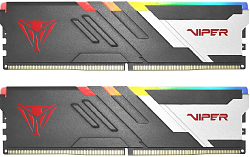 Память DDR5 2x16Gb 6400MHz Patriot PVVR532G640C32K Viper Venom RGB RTL Gaming PC5-51200 CL32 DIMM 288-pin 1.4В kit с радиатором Ret