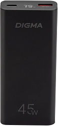 Мобильный аккумулятор Digma DGPF10E 10000mAh QC3.0/PD3.0 45W 4.5A USB-A/USB-C черный (DGPF10E45ABK)