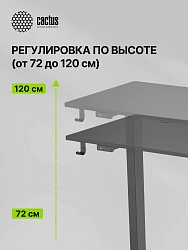 Стол для компьютера Cactus CS-ED-BBK столешница МДФ черный каркас черный