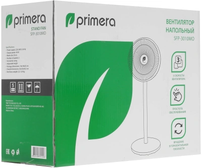 Вентилятор напольный Primera SFP-3010MO 50Вт скоростей:3 белый