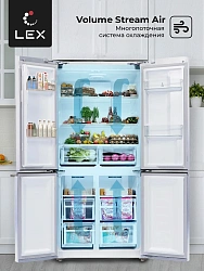 Холодильник Lex LCD432WID 3-хкамерн. белый инвертер