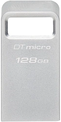 Флеш Диск Kingston 128GB DataTraveler Micro DTMC3G2/128GB USB3.2 серебристый