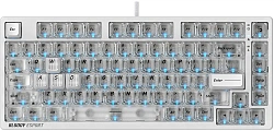 Клавиатура A4Tech MS76 белый USB Multimedia for gamer LED