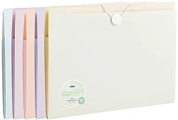 Папка-портфель Deli Colorful EF615 на резинке 8 отдел. A4 полипропилен ассорти