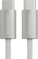 Кабель Magssory CBL002 USB Type-C (m)-USB Type-C (m) 1.5м белый коробка