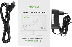 Монитор Digma 23.8" Progress 24P502F белый IPS LED 7ms 16:9 HDMI M/M матовая 250cd 178гр/178гр 1920x1080 100Hz G-Sync FreeSync VGA DP FHD 2.8кг