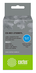 Картридж ленточный Cactus CS-M21-375595YL черный на желтом 9.5x6.4 для Brady BMP21-PLUS, BMP21-LAB