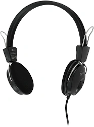 Наушники с микрофоном Оклик HS-M200 черный 1.8м накладные оголовье (1532011)