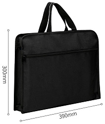 Папка-портфель Deli 63753BLACK 2 отдел. A4 текстиль черный