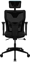 Кресло игровое Aerocool Guardian черный/голубой сиденье черный экокожа/сетка с подголов. крестов. нейлон
