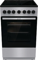 Плита Электрическая Gorenje GEC5B20SG серебристый стеклокерамика (без крышки)