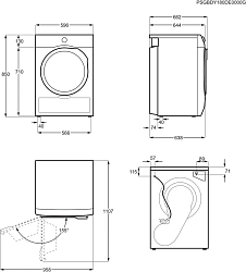 Сушильная машина Electrolux EW8D595MCE пан.англ. кл.энер.:A+++ макс.загр.:9кг белый