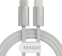 Кабель Magssory CBL002 USB Type-C (m)-USB Type-C (m) 1.5м белый коробка