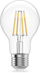 Лампа филам. Gauss Filament 7Вт цок.:E27 груша 220B св.свеч.бел.теп. (упак.:10шт) (22217)