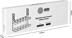 Кабель-канал Cactus CS-CM-400-2BK для столов 40x13.4x34.2см черный