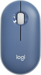 Мышь Logitech Pebble M350 синий оптическая 1000dpi silent беспров. BT/Radio USB для ноутбука 3but (910-006655)