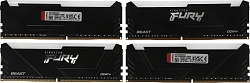 Память DDR4 4x8GB 3200MHz Kingston KF432C16BB2AK4/32 Fury Beast RGB RTL Gaming PC4-25600 CL16 DIMM 288-pin 1.35В dual rank с радиатором Ret