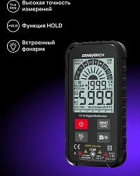 Мультиметр Ermenrich Zing TC19 цифровой черный (82984)