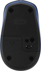 Мышь Logitech M190 черный/синий оптическая 1000dpi беспров. USB 2but (910-005925)