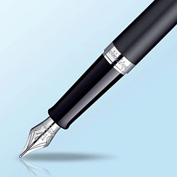 Ручка перьев. Waterman Hemisphere (S0920810) Matte Black CT F сталь нержавеющая подар.кор.