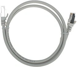 Патч-корд Rexant 02-0390-1 S/FTP RJ-45 вил. кат.6A 1м серый LSZH