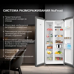 Холодильник Hyundai CS45082F 2-хкамерн. нержавеющая сталь