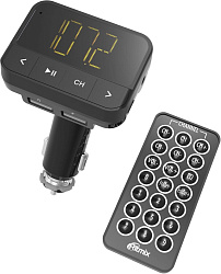 Автомобильный FM-модулятор Ritmix FMT-B200 черный MicroSD USB PDU (80000765)
