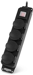 Сетевой фильтр Buro 400MDP-3-B 3м (4 розетки) черный (коробка)