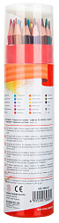Карандаши цв. Deli EC00327 ColoRun трехгран. тополь 24цв. карт.тубус