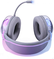 Наушники с микрофоном Defender Glitch белый 21м накладные USB оголовье (62490)