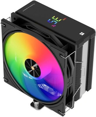 Устройство охлаждения(кулер) Thermalright Assassin X 120 R Digital ARGB Soc-AM5/AM4/1200/1700/1851 черный 4-pin 29.8dB Al+Cu LCD Ret (AX120-R-DIGITAL-BL-ARGB)